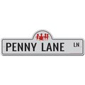 Amistad 24 x 8 in. Penny Lane Street Sign AM2677970